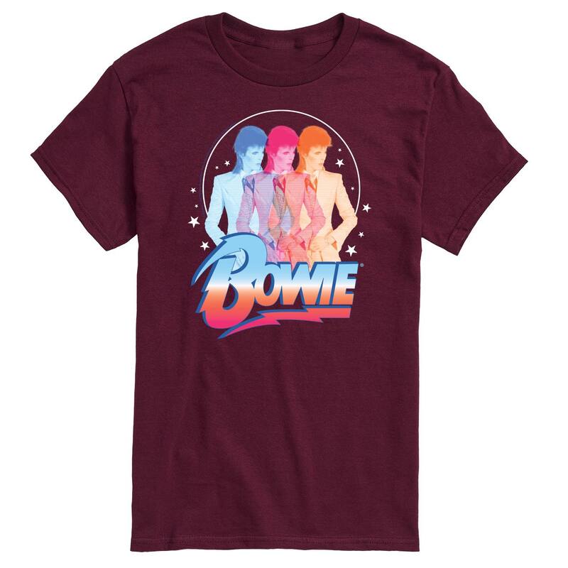 アニメキャラクター メンズ トップス Tシャツ Licensed Character Men's David Bowie Tee Red レッド