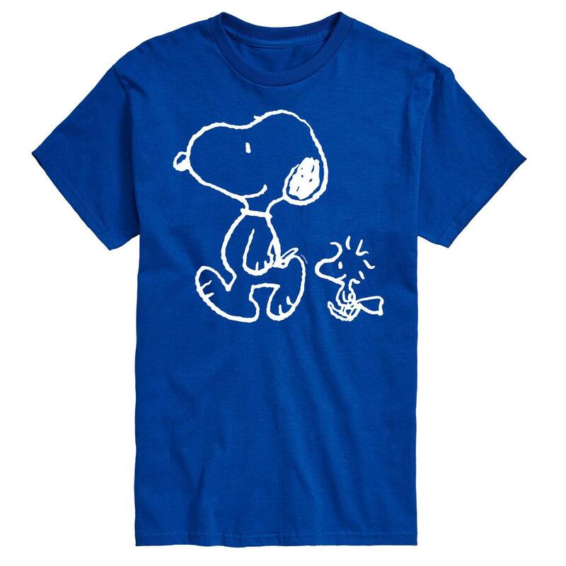 アニメキャラクター メンズ トップス Tシャツ トール グラフィック Licensed Character Big & Tall Peanutsnoopy Woodstock Walk Graphic Tee Blue ブルー