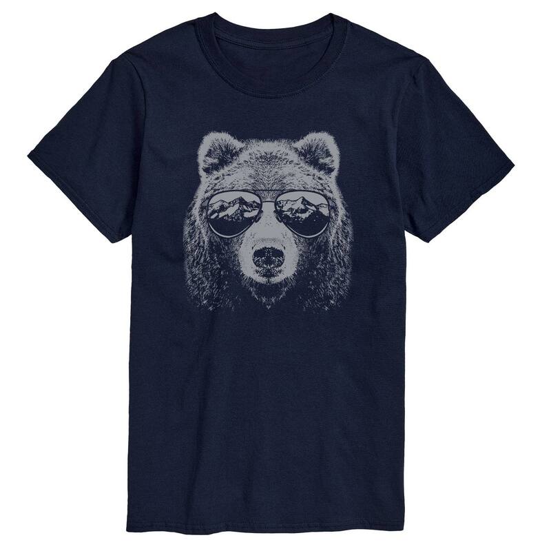 アニメキャラクター メンズ トップス Tシャツ グラフィック Licensed Character Men's Mountain Bear Sunglasses Graphic Tee Navy ネイビー