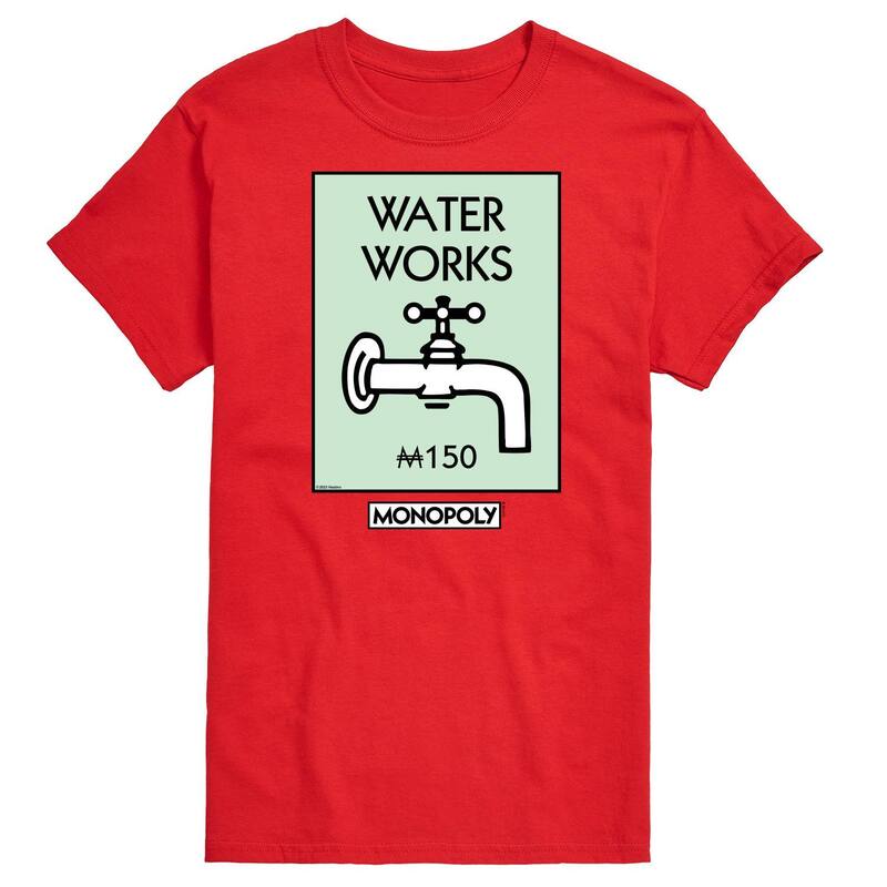アニメキャラクター メンズ トップス Tシャツ グラフィック Licensed Character Men's Monopoly Waterworks Graphic Tee Red レッド