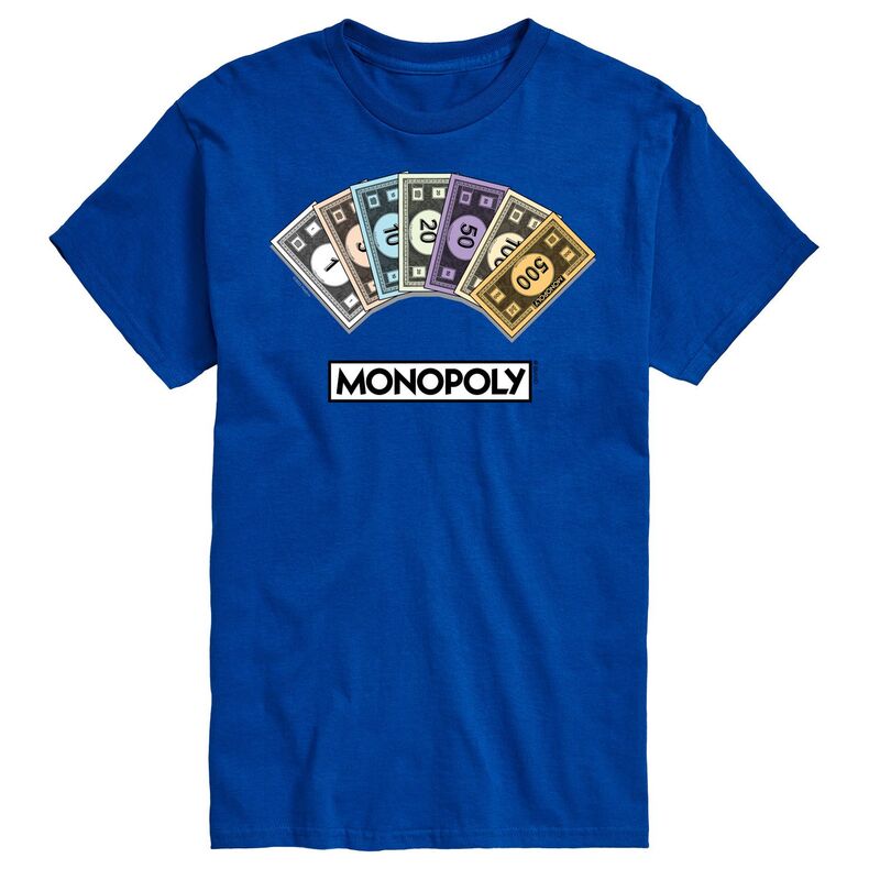 アニメキャラクター メンズ トップス Tシャツ トール グラフィック Licensed Character Big & Tall Monopoly Money Stack Graphic Tee Blue ブルー