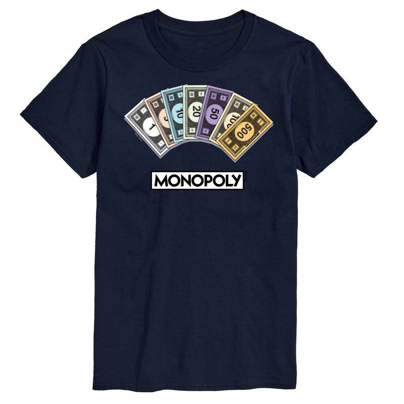 アニメキャラクター メンズ トップス Tシャツ トール グラフィック Licensed Character Big & Tall Monopoly Money Stack Graphic Tee Navy ネイビー
