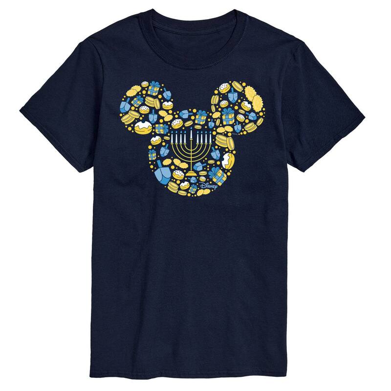 ディズニー メンズ トップス Tシャツ トール グラフィック Disney's Mickey Mouse Big & Tall Hanukkah Graphic Tee Navy ネイビー