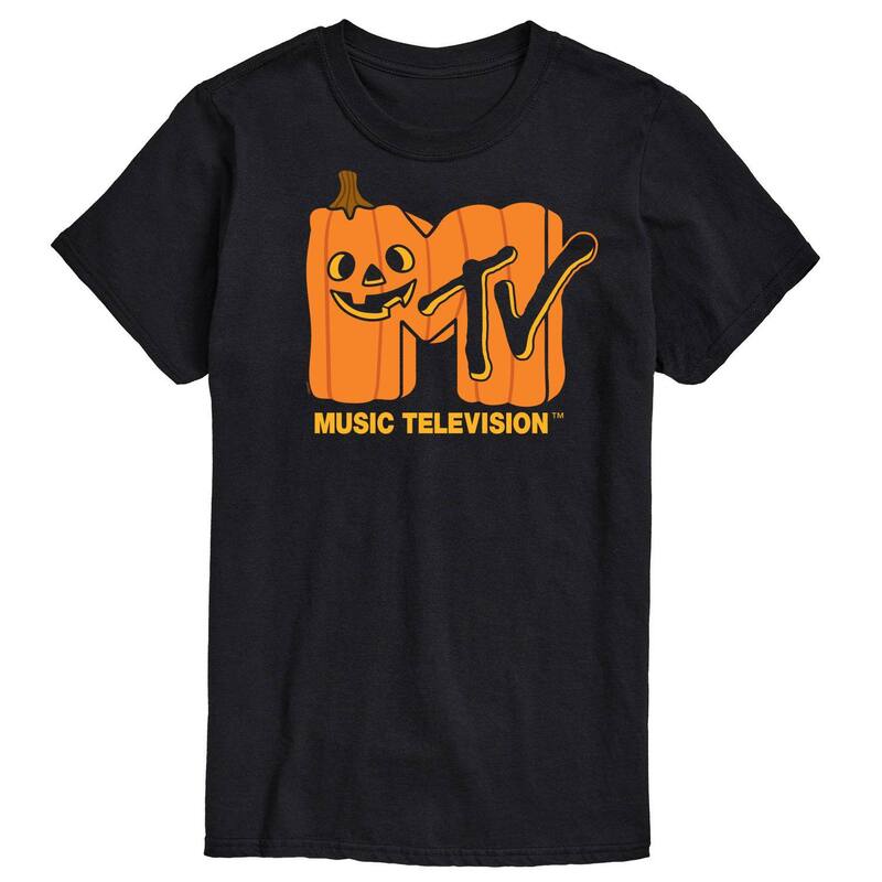 アニメキャラクター メンズ トップス Tシャツ トール ロゴ グラフィック Licensed Character Big & Tall MTV Jack O Lantern Logo Graphic Tee Black ブラック
