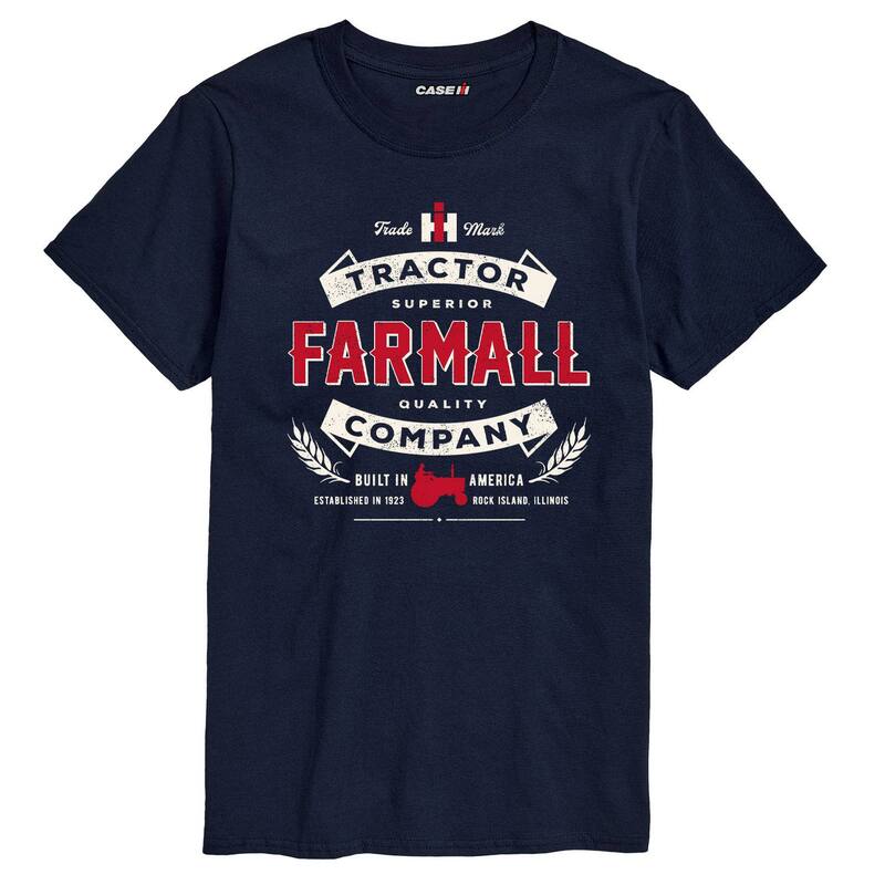 アニメキャラクター メンズ トップス Tシャツ グラフィック Licensed Character Men's Case IH Tractor Company Badge Graphic Tee Navy ネイビー