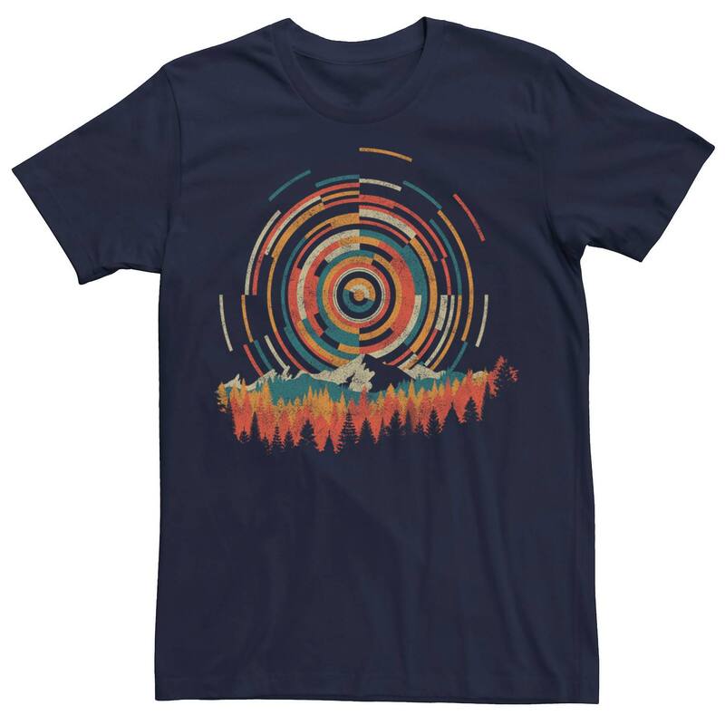 アニメキャラクター メンズ トップス Tシャツ グラフィック Licensed Character Men's The Geometry Of Sunrise Graphic Tee Navy ネイビー