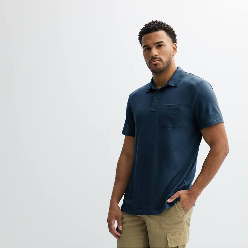 ソノマ メンズ トップス Tシャツ ポロシャツ Men'sonoma Goods For Life Supersoft Short Sleeve Polo Navy ネイビー