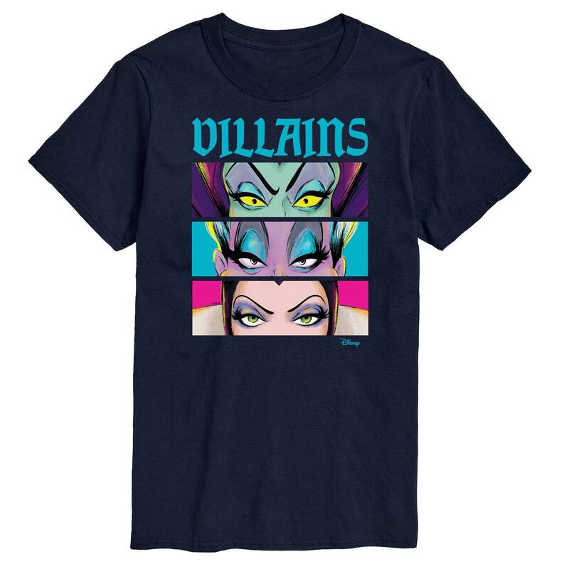 ディズニー メンズ トップス Tシャツ グラフィック Disney Villains Men's Villainstacked Graphic Tee Navy ネイビー
