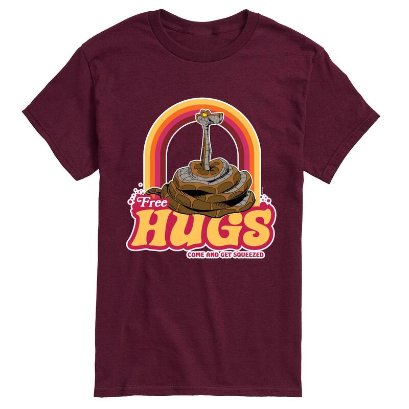 ディズニー メンズ トップス Tシャツ グラフィック Disney's The Jungle Book Men's Free Hugs Graphic Tee Maroon マルーン