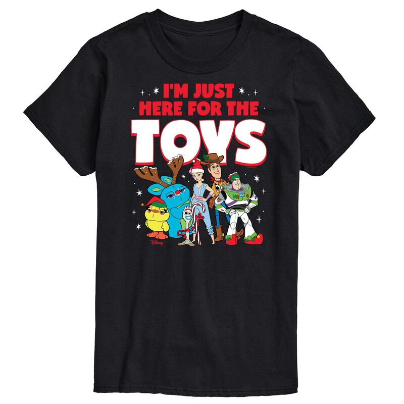 ディズニー ピクサー メンズ トップス Tシャツ グラフィック Disney / Pixar's Toy Story 4 Men's Here For The Toys Graphic Tee Black ブラック