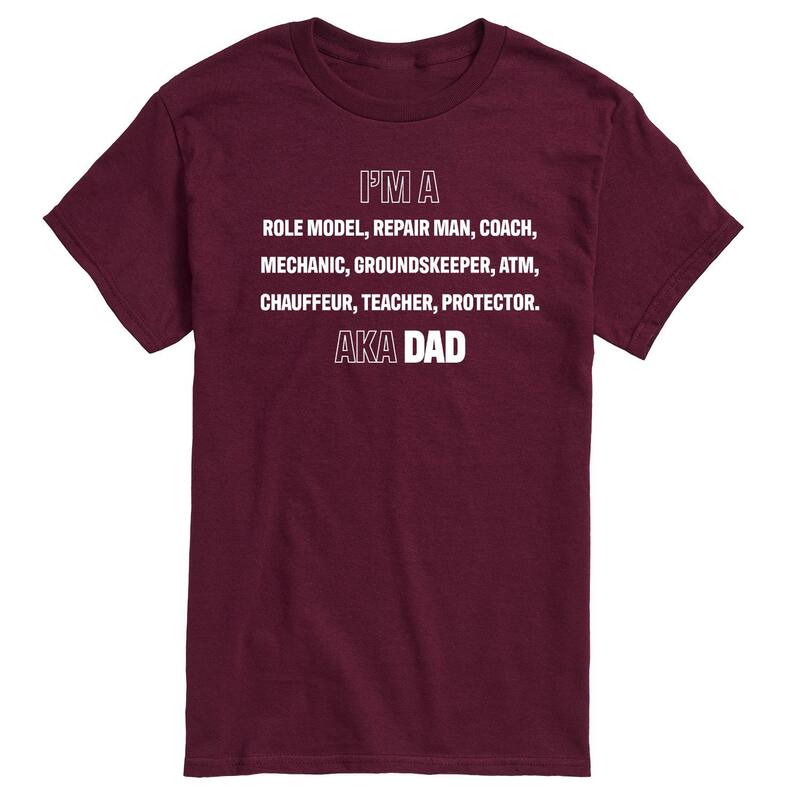 アニメキャラクター メンズ トップス Tシャツ グラフィック Licensed Character Men's I'm A Dad List Graphic Tee Maroon マルーン