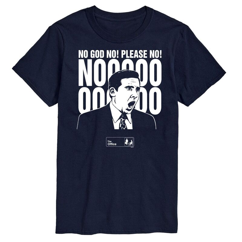 アニメキャラクター メンズ トップス Tシャツ Licensed Character Men's The Office No God Please No Tee Navy ネイビー