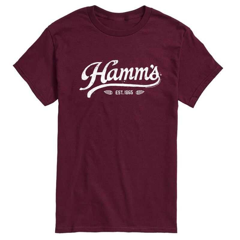 アニメキャラクター メンズ トップス Tシャツ ヴィンテージ ロゴ グラフィック Licensed Character Men's Hamm's Vintage Logo Graphic Tee Maroon マルーン