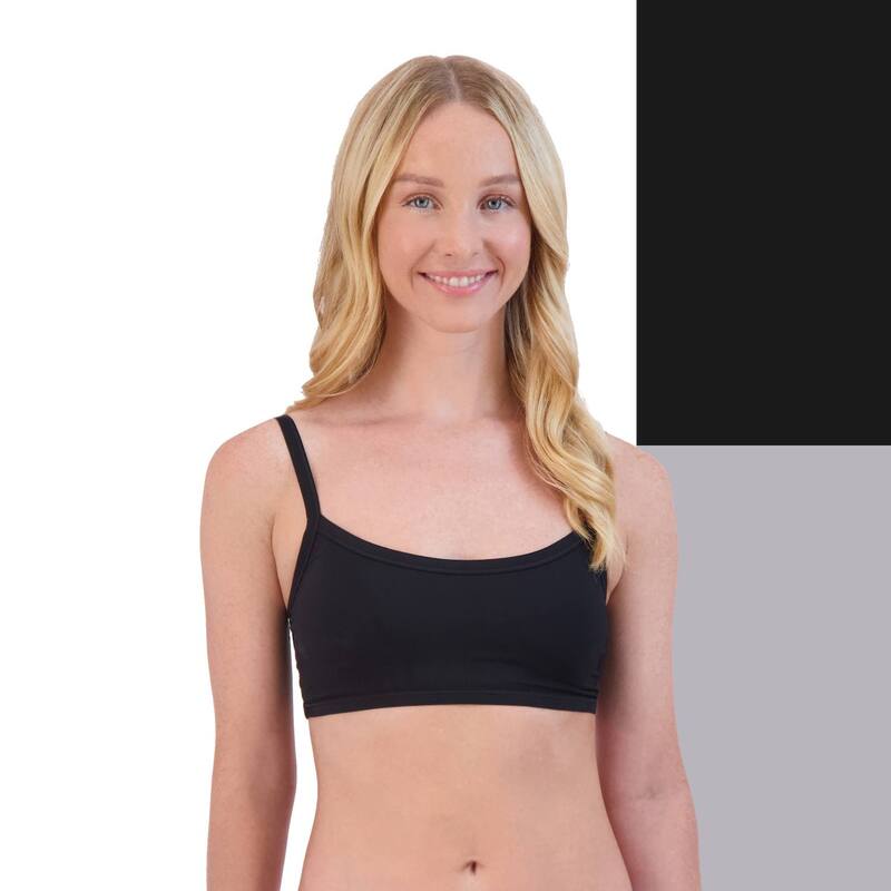 エスオー レディース アンダーお召しもの ブラ Juniors\u0027 SO 2-pk. Scoopneck Bralette Set SO51-057P2 Black Peri Gray 黒いこと インナー・下着・ランジェリー-レディース-ブラジャー