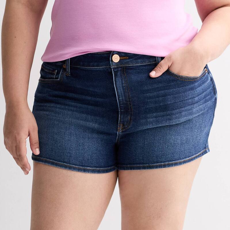エスオー レディース ボトムス ハーフパンツ・ショーツ プラスサイズ ショートパンツ Juniors' Plusize SO High Rise Shorts Dark