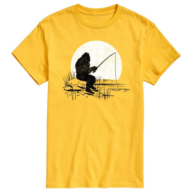アニメキャラクター メンズ トップス Tシャツ グラフィック Licensed Character Men'sasquatch Fishingraphic Tee Yellow イエロー