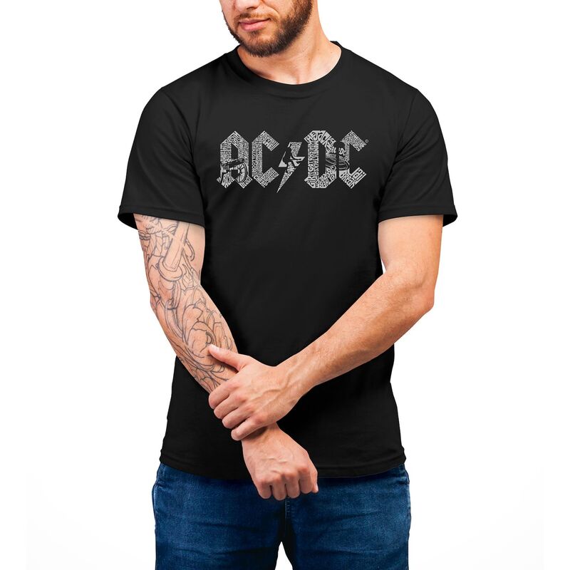 エルエーポップアート メンズ トップス Tシャツ LA Pop Art ACDC - Men's Word Art-shirt Black ブラック