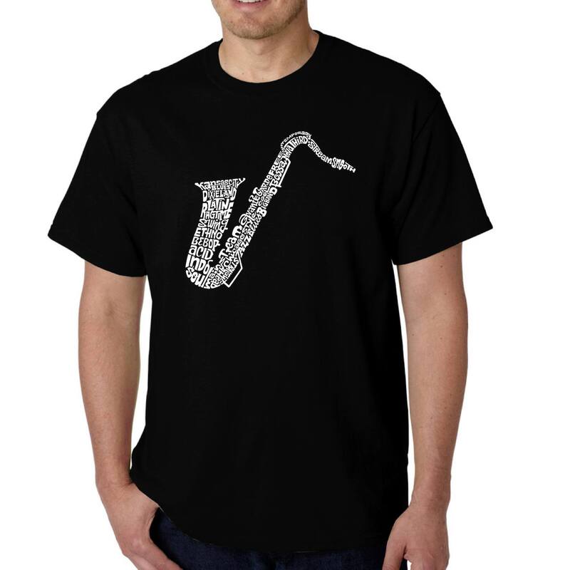 エルエーポップアート メンズ トップス Tシャツ LA Pop Art Sax - Men's Word Art-shirt Black ブラック