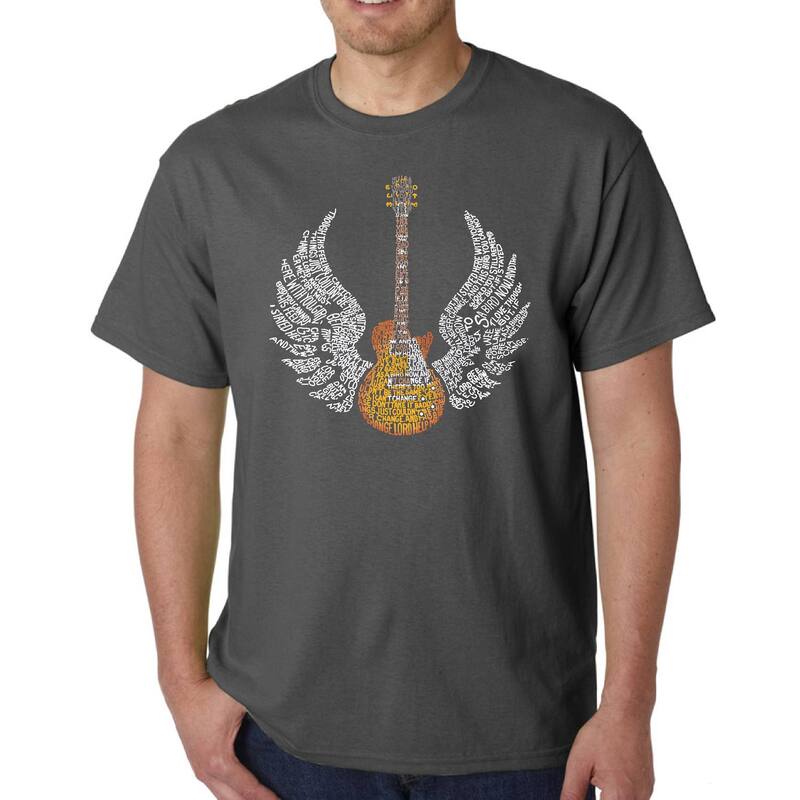 エルエーポップアート メンズ トップス Tシャツ LA Pop Art Lyrics To Freebird - Men's Word Art-shirt Grey グレー