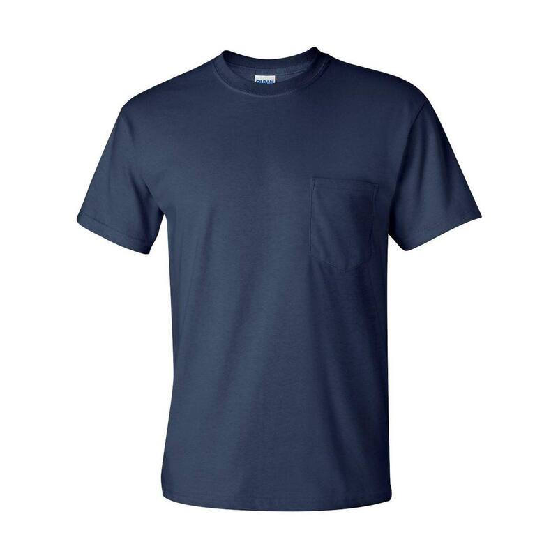 ギルダン メンズ トップス Tシャツ コットン Gildan Ultra Cotton Pocket-Shirt Navy ネイビー