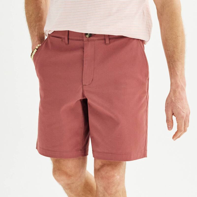 ソノマ メンズ ボトムス ハーフパンツ・ショーツ ショートパンツ Men'sonoma Goods For Life 9" Flexwear Flat Front Shorts Mauve