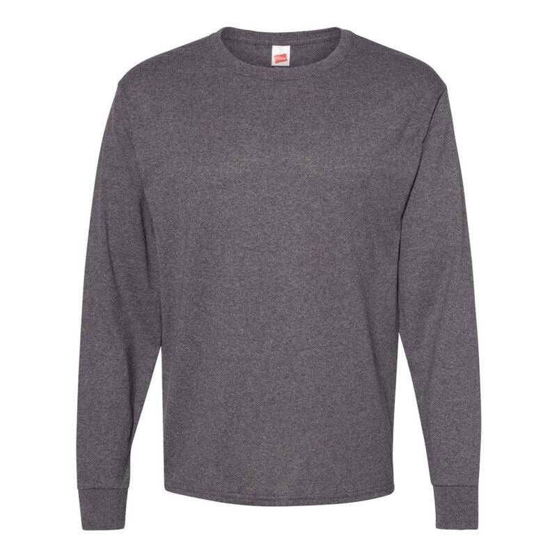 フロソ メンズ トップス ティーシャツ Floso Essential-T Long Sleeve T-Shirt Charcoal Heather 暗灰色 メンズファッション-トップス-Tシャツ・カットソー