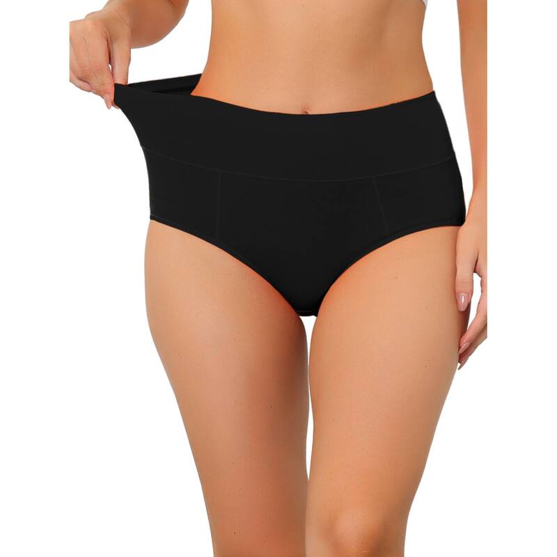 アレグラ ケー レディース アンダー御召しもの ズボン下 ご機嫌酉の方角 綿織物 ALLEGRA K Women\u0027s Cotton High Waistummy Control Underwear Black 黒いこと