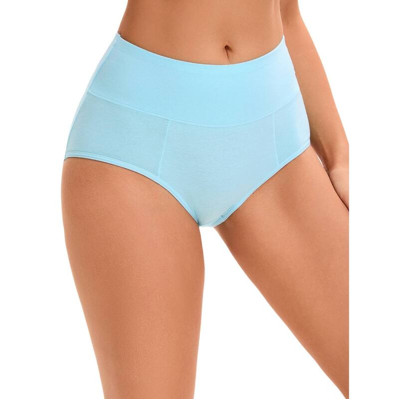 アレグラ ケー レディース アンダー御召しもの ズボン下 ご機嫌酉の方角 綿織物 ALLEGRA K Women\u0027s Cotton High Waistummy Control Underwear Blue 青み