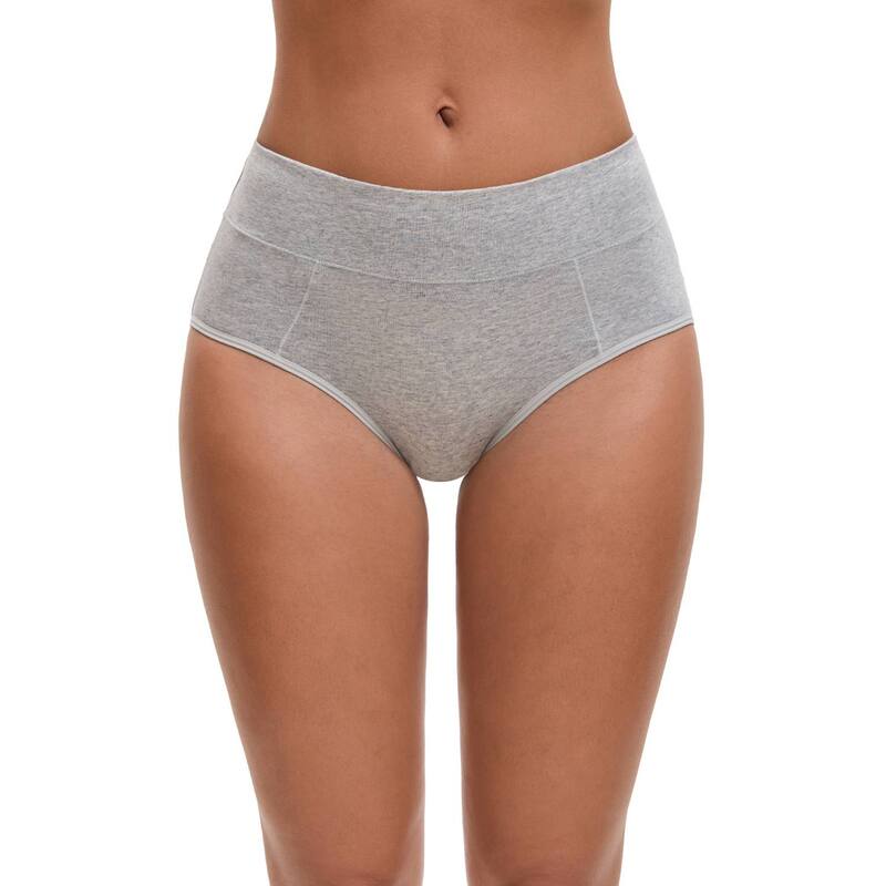 アレグラ ケー レディース アンダー御召しもの ズボン下 ご機嫌酉の方角 綿織物 ALLEGRA K Women\u0027s Cotton High Waistummy Control Underwear Gray 薄墨色