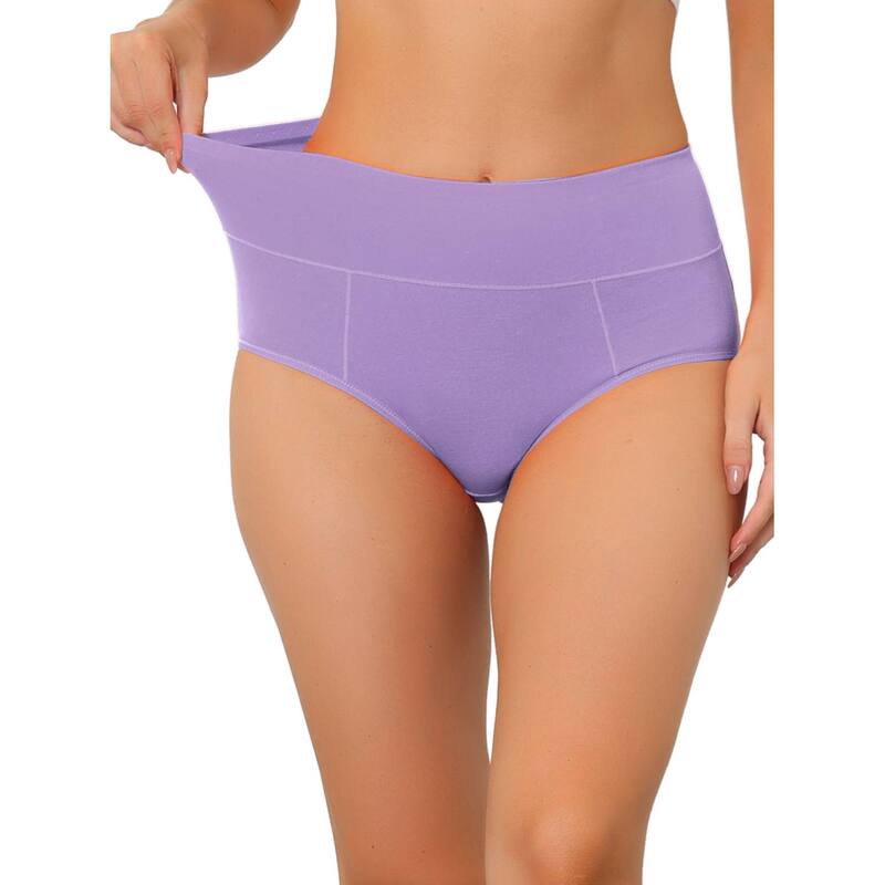 アレグラ ケー レディース アンダー御召しもの ズボン下 ご機嫌酉の方角 綿織物 ALLEGRA K Women\u0027s Cotton High Waistummy Control Underwear Light Purple パープル