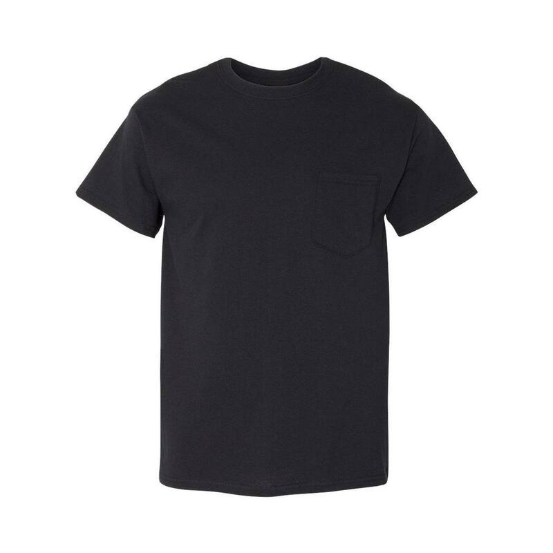 ギルダン メンズ トップス Tシャツ コットン Gildan Heavy Cotton Pocket-Shirt Black ブラック