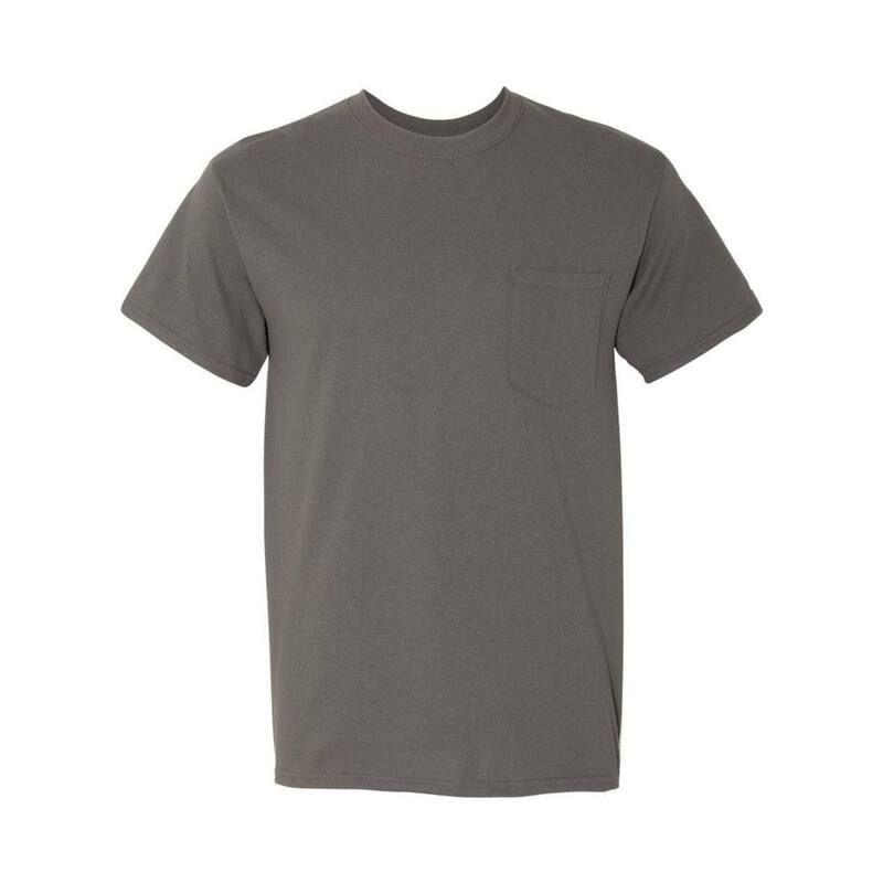 ギルダン メンズ トップス ティーシャツ 綿織物 Gildan Heavy Cotton Pocket-Shirt Charcoal 暗灰色 Tシャツ・カットソー-メンズファッション
