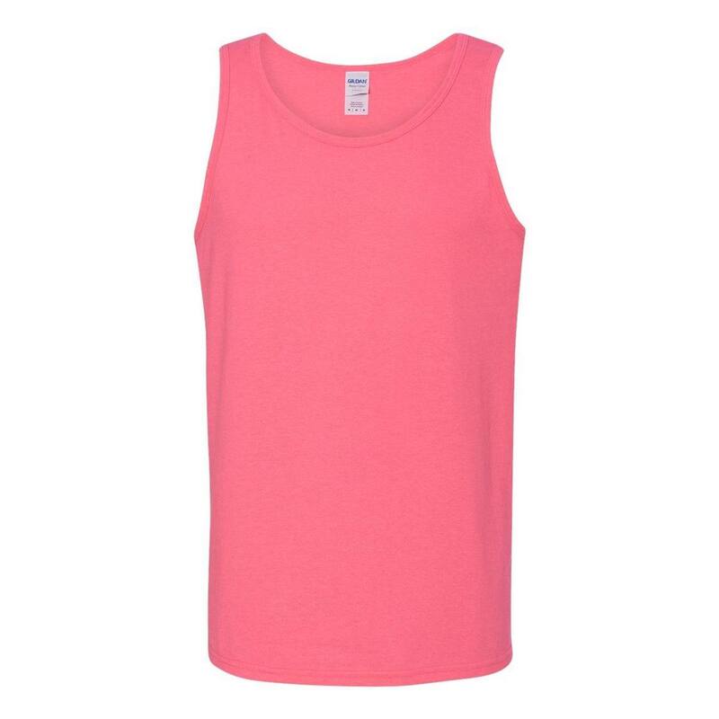 ギルダン メンズ トップス Tシャツ コットン Gildan Heavy Cotton Tank Top Safety Pink ピンク