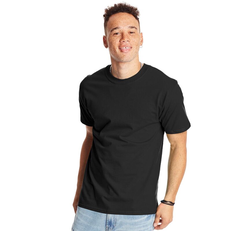 ヘインズ メンズ トップス Tシャツ トール コットン Big & Tall Hanes Beefy-T Heavyweight Cotton Undershirt Black ブラック