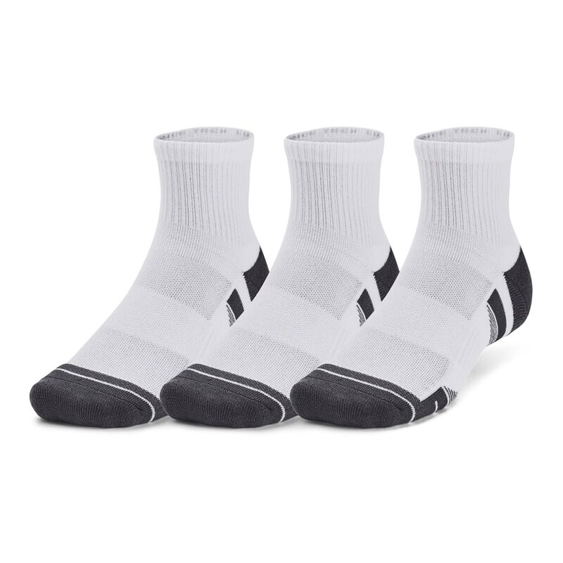 アンダーアーマー レディース アンダーウェア 靴下 Men's Under Armour Performance Tech 3-Pack Quarter Socks White ホワイト