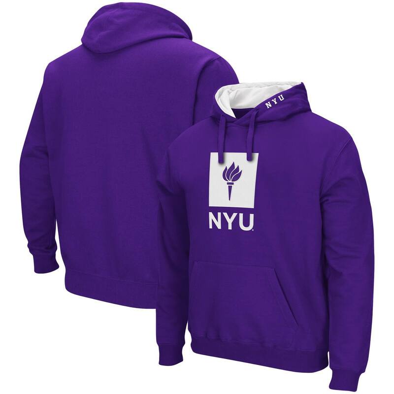 コロシアム メンズ アウター パーカー・スウェット ロゴ Men Colosseum Purple NYU Violets Arch and Logo Pullover Hoodie Nc2 Purple パープル