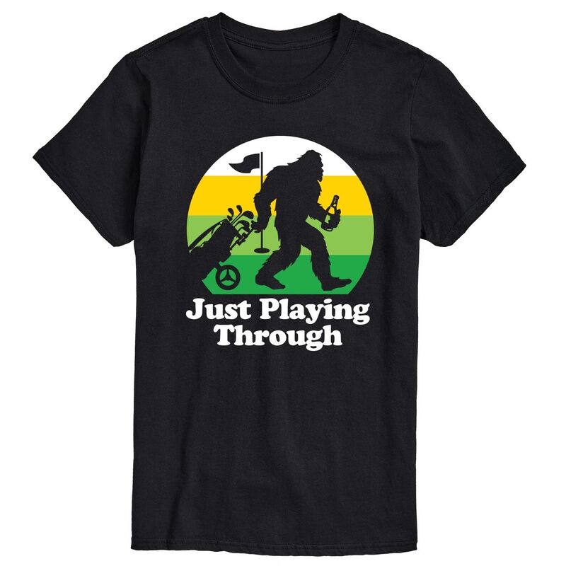 アニメキャラクター メンズ トップス Tシャツ トール グラフィック Licensed Character Big & Tall Sasquatch Just Playing Through Graphic Tee Black ブラック