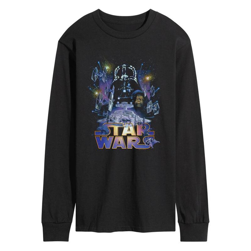 スター ウォーズ メンズ トップス Tシャツ エンパイア グラフィック Men'star Wars Empire Poster Long Sleeve Graphic Tee Black ブラック｜ReVida 店