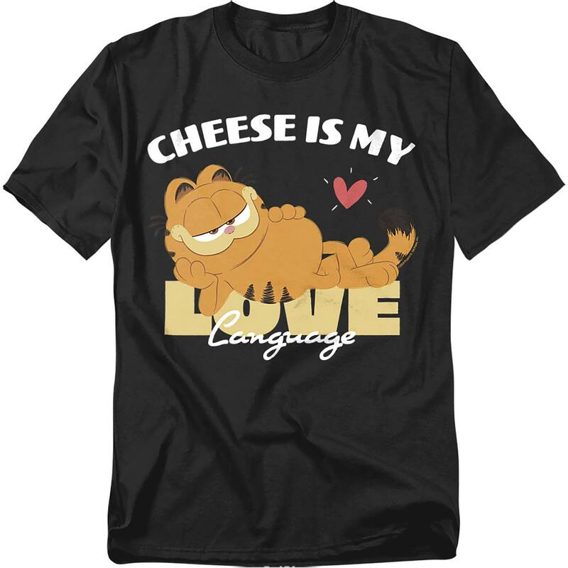 アニメキャラクター メンズ トップス Tシャツ トール グラフィック Licensed Character Big & Tall Garfield Cheese Is My Love Graphic Tee Black ブラック