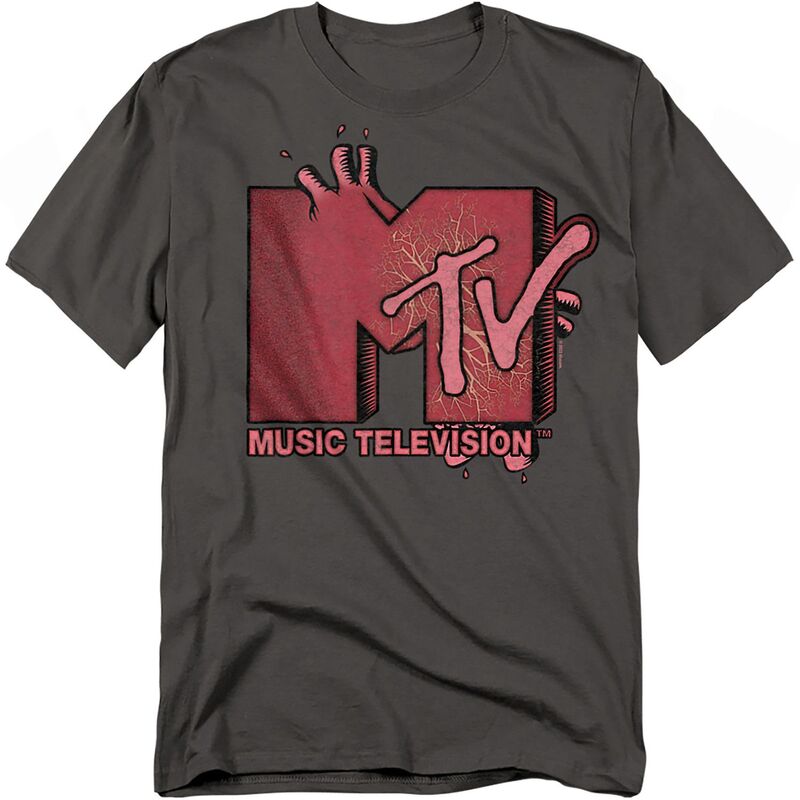 アニメキャラクター メンズ トップス Tシャツ トール グラフィック Licensed Character Big & Tall MTV Beating Heart Graphic Tee Charcoal チャコール