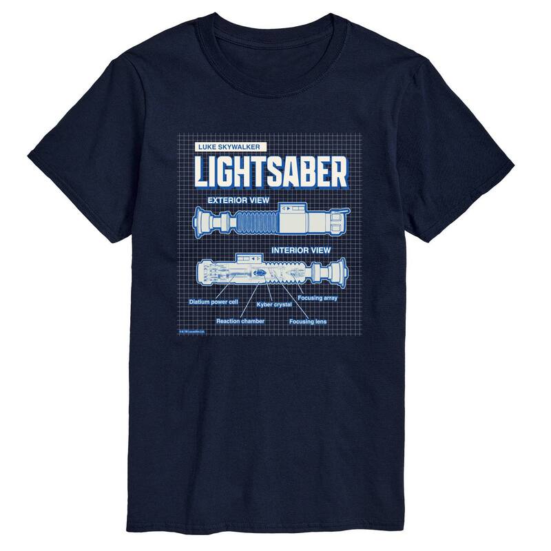 スター ウォーズ メンズ トップス Tシャツ トール グラフィック Big & Tall Star Wars Luke Lightsaber Schematic Graphic Tee Navy ネイビー