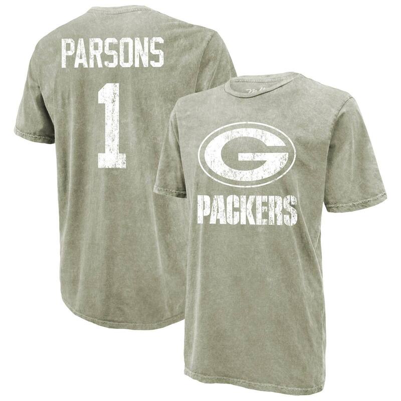 マジェスティック メンズ トップス Tシャツ Men's Majestic Threads Micah Parsons Moss Green Bay Packers Mineral Wash Name & Number T-Shirt Pkr Multi マルチカラー|ReVida 店