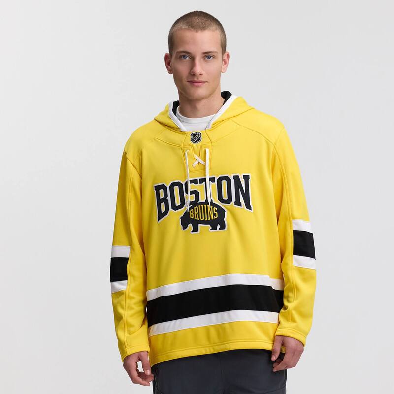 ファナティクス メンズ アウター パーカー・スウェット レース Men's Fanatics Gold Boston Bruins 2026 NHL Stadium Series Lace Up Hoodie Bsb Gold ゴールド｜ReVida 店