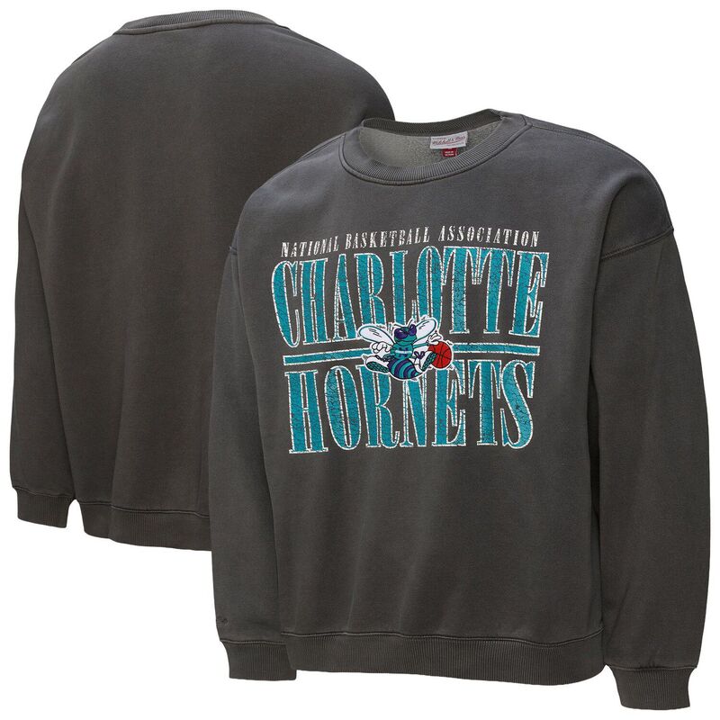 ミッチェル&ネス メンズ アウター パーカー・スウェット シャツ ダウン フリース Men's Mitchell & Ness Black Charlotte Hornets NBA Downtown Collection Fleece Sweatshirt Chr Black ブラック