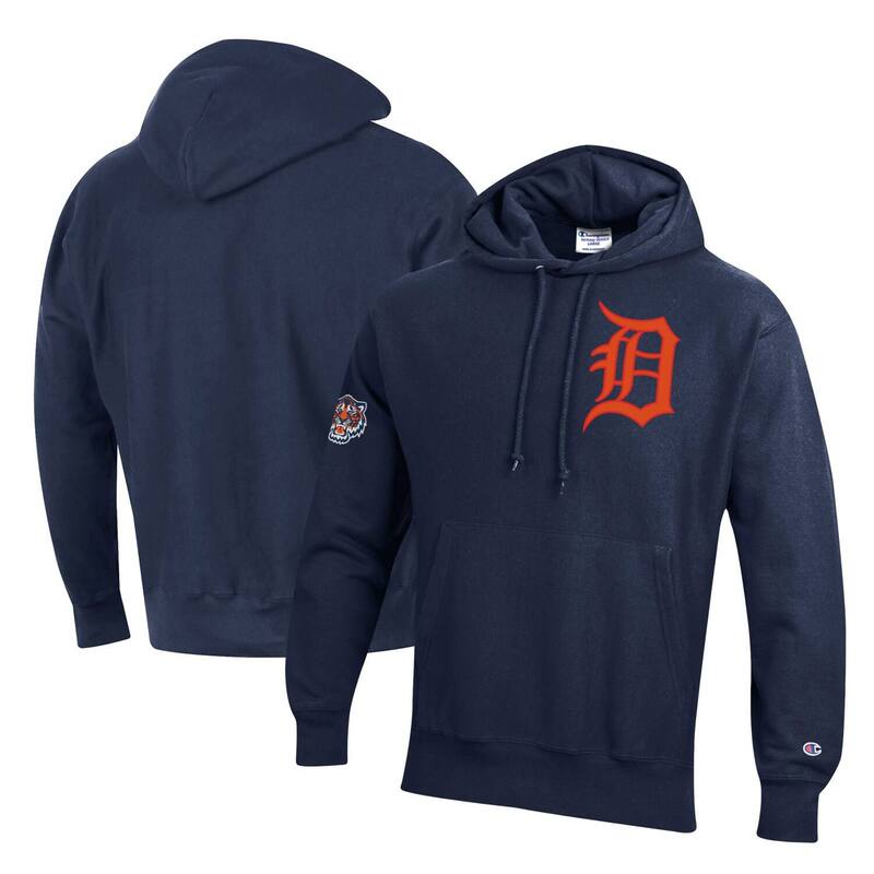 はやりっ子 メンズ アウター パーカー・スウェット Men\u0027s Championavy Detroitigers Reverse Weave Chenille Hoodie Tgr Navy 米国海軍