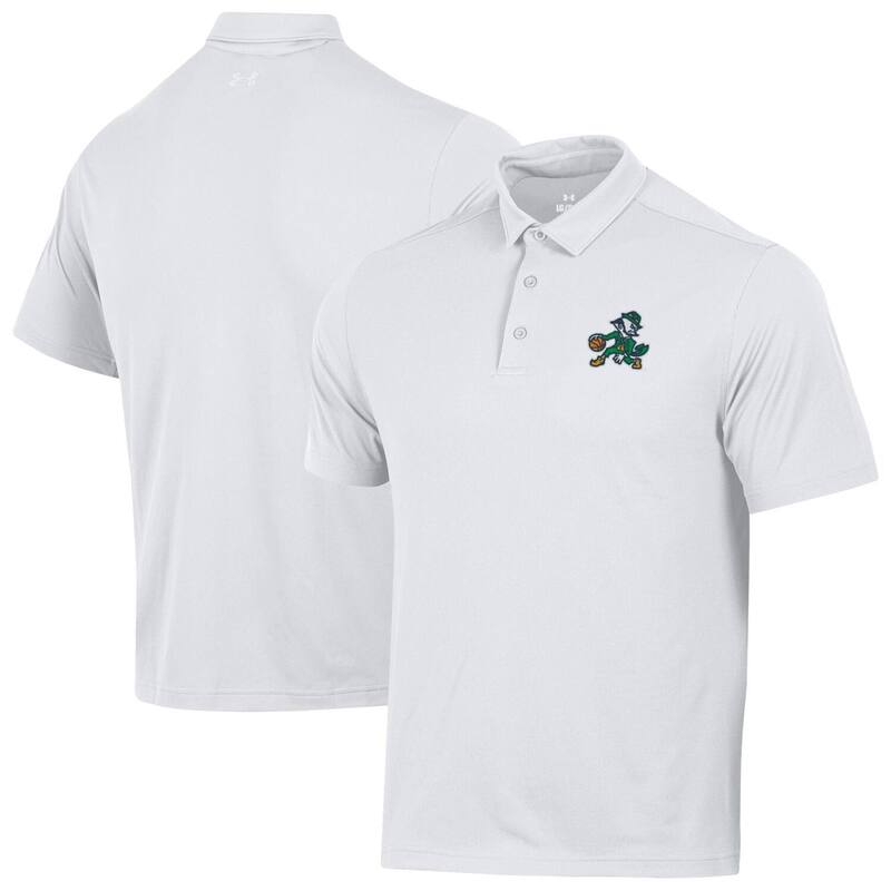 アンダーアーマー メンズ トップス プルオーバー スポーツシャツ Men\u0027s Under Armour White Notre Dame Fighting Irish Basketballeprechaun T2G Pique Polo Ntd White 白いこと
