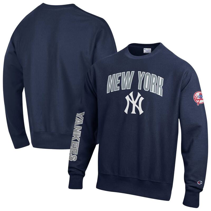 はやりっ児 メンズ アウター パーカー・スウェット プルオーバー Men\u0027s Championavy New York Yankees Reverse Weave Chenille Sweatshirt Ynk Navy 米国海軍