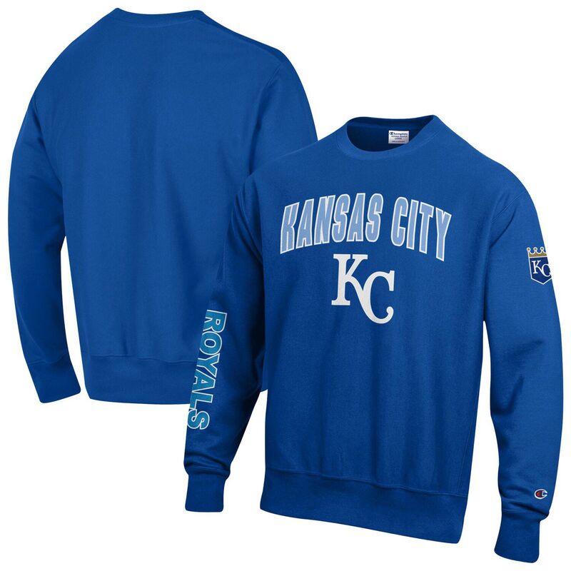 はやりっ児 メンズ アウター パーカー・スウェット プルオーバー Men\u0027s Champion Royal Kansas City Royals Reverse Weave Chenille Sweatshirt Ryl Blue 青色