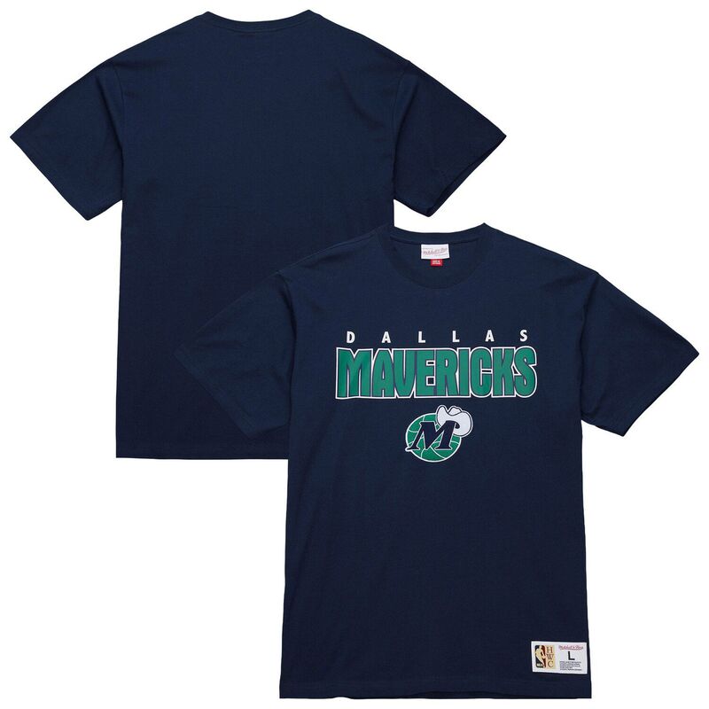 ミッチェル\u0026ネス メンズ トップス ティーシャツ Men\u0027s Mitchell \u0026 Ness Navy Dallas Mavericks Hardwood Classics Throw It Back Premium T-Shirt Mav Navy 米国海軍 トップス-Tシャツ・カットソー-メンズファッション