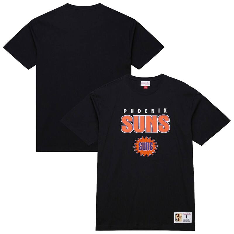 ミッチェル&ネス メンズ トップス Tシャツ Men's Mitchell & Ness Black Phoenix Suns Hardwood Classics Throw It Back Premium T-Shirt Phx Black ブラック|ReVida 店